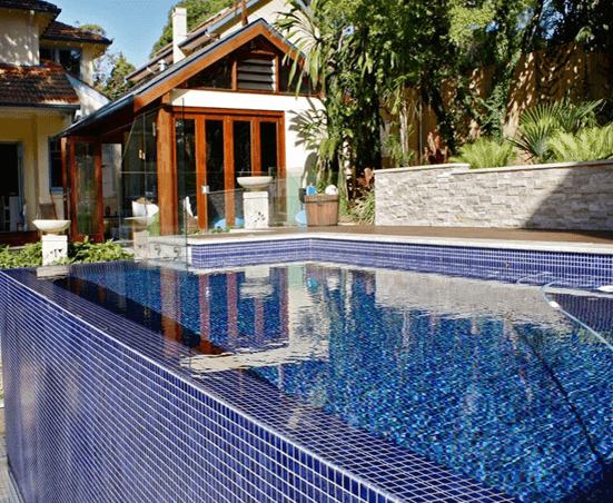 Stylish Tiles above ground pool